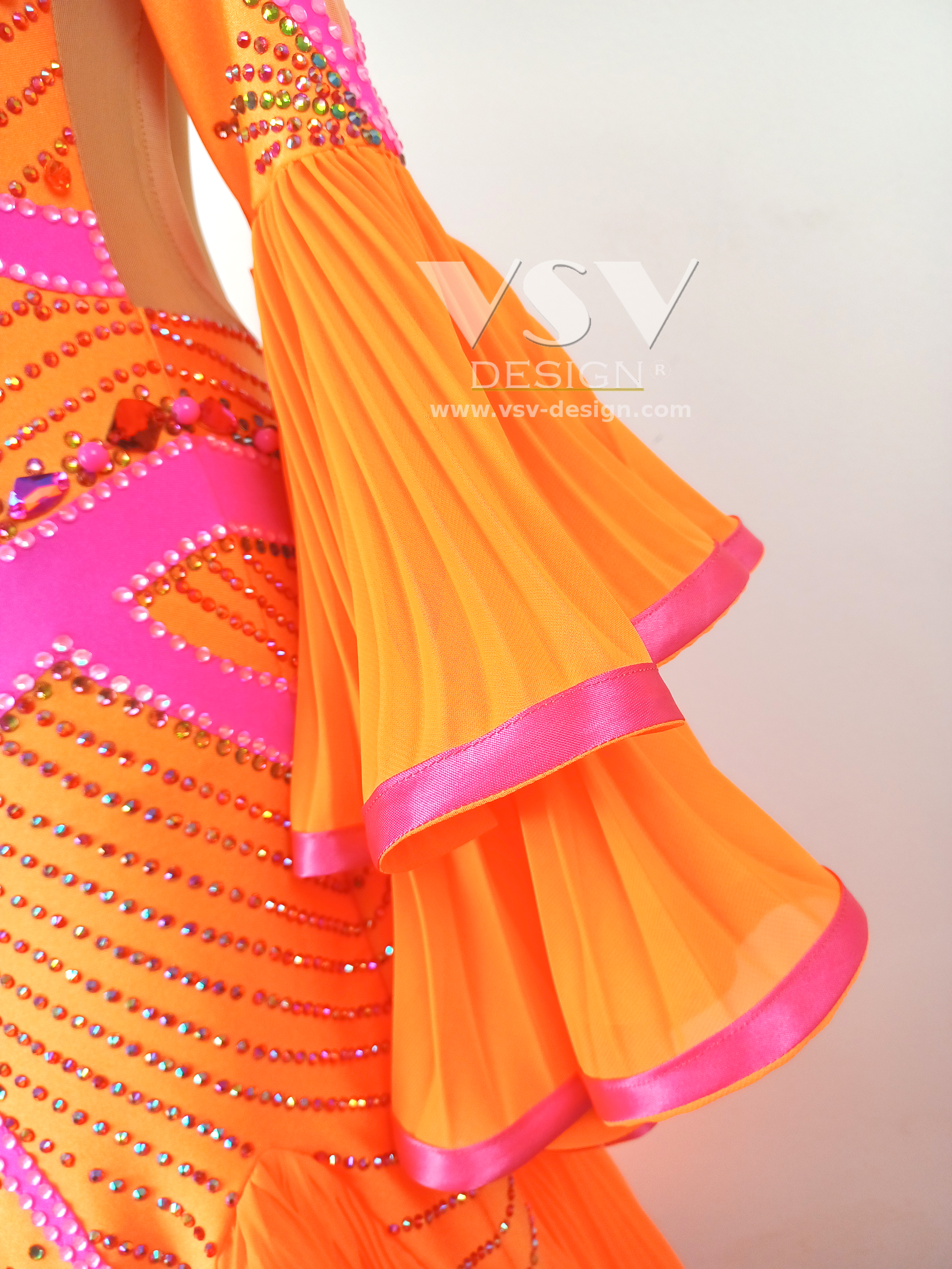 Orange and Pink Latin Dress